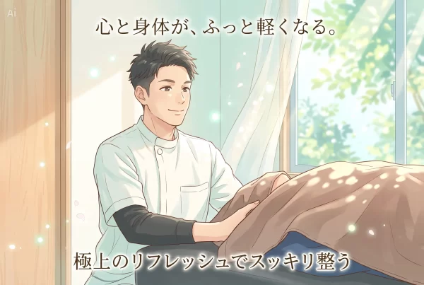 首の施術アニメーション